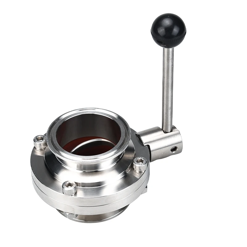 

2" 51mm Stainless Steel 304 Sanitary 2" Tri Clamp Butterfly Valve Homebrew Beer Dairy Product 64MM