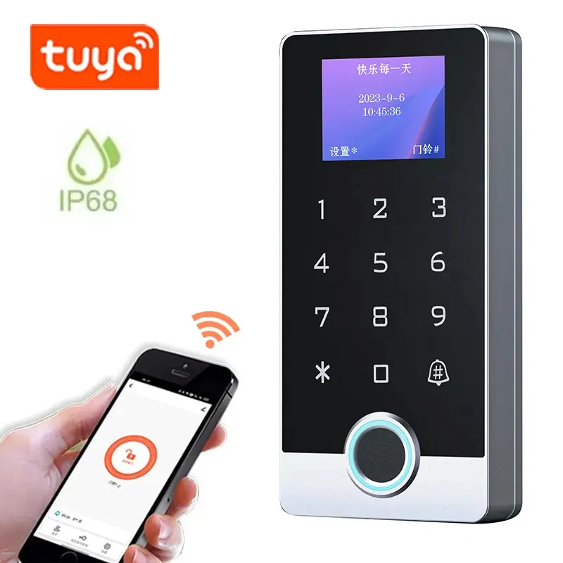 Metallo IP68 Impermeabile Tuya App RFID Wifi Tastiera biometrica con impronta digitale Touch Tastiera di controllo accessi 125Khz