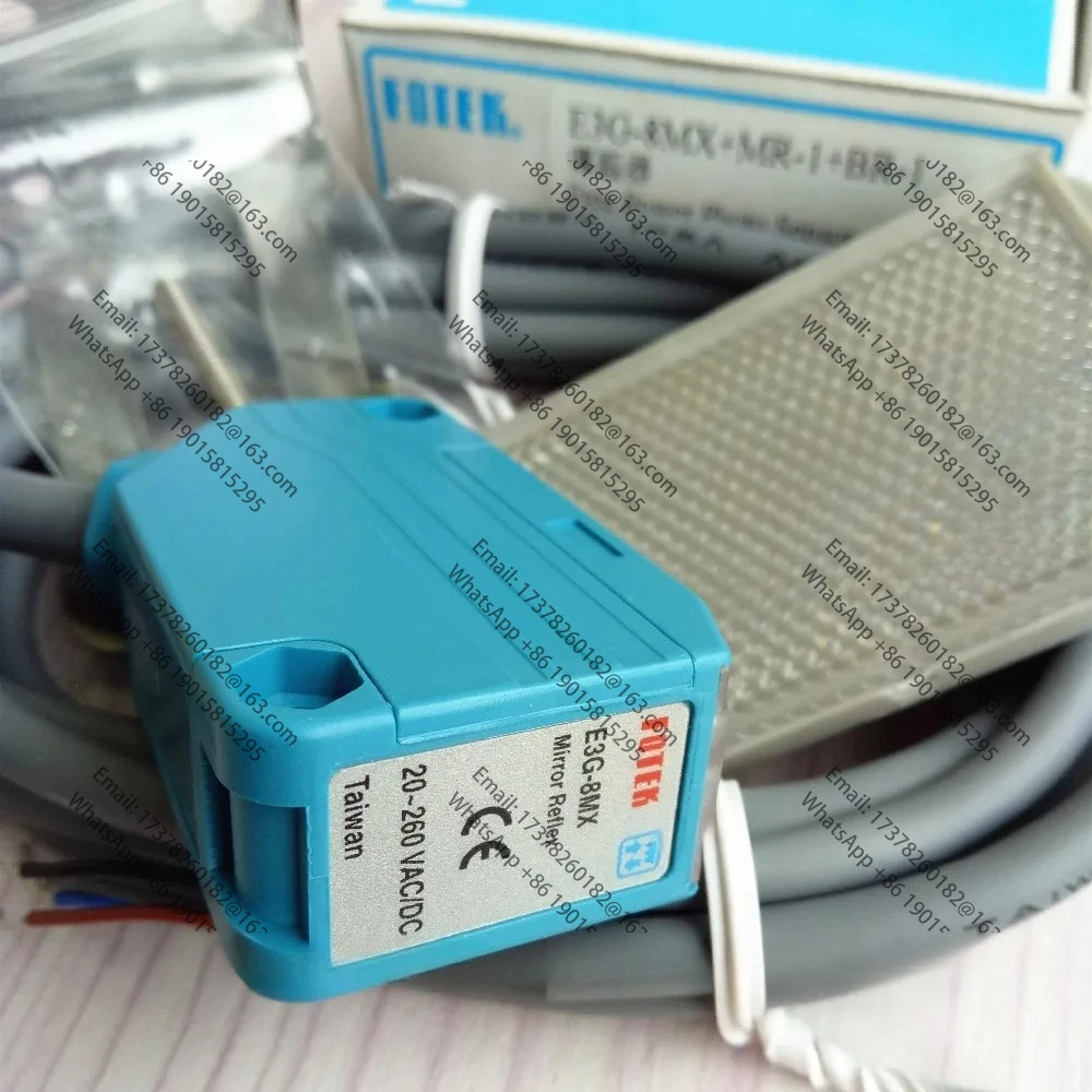 

E3G-8MX Original New FOTEK Photoelectric Switch Sensor E3G-8MX+MR-1+BR-1