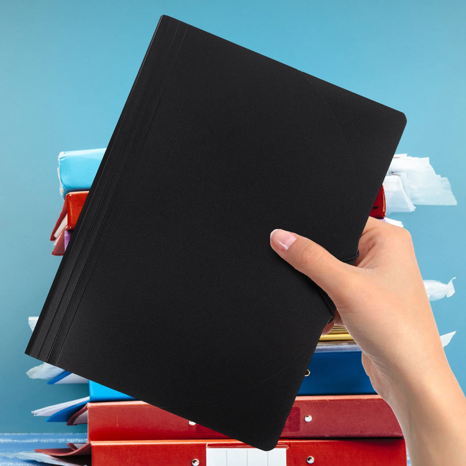 

able Folder A4 Size Large Capacity Plastic Filing ganizer Office File Storage Folder Document Storage Solution