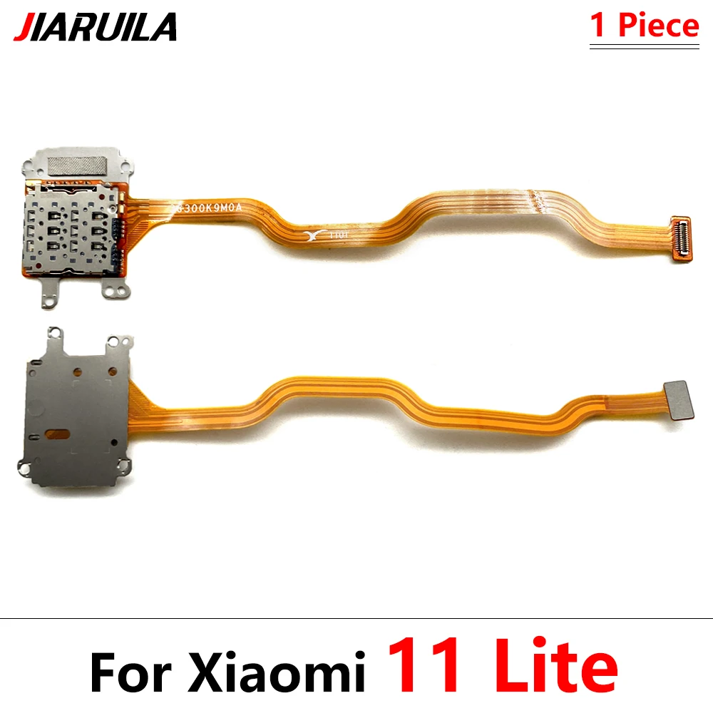 1Pcs，NEW For Poco F4 5G / K40s Replacement Part SIM Card Reader Holder Tray Connector Board Slot Flex For Xiaomi Mi 11 Lite