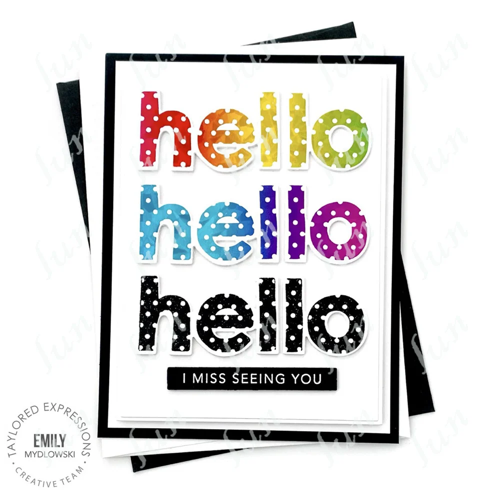 Thanks Hello Sentiment Strips Stamps and Dies New Arrival 2022 2023 A2 Layer Stacklets Set Scrapbooking Photo Album Diy Handmade