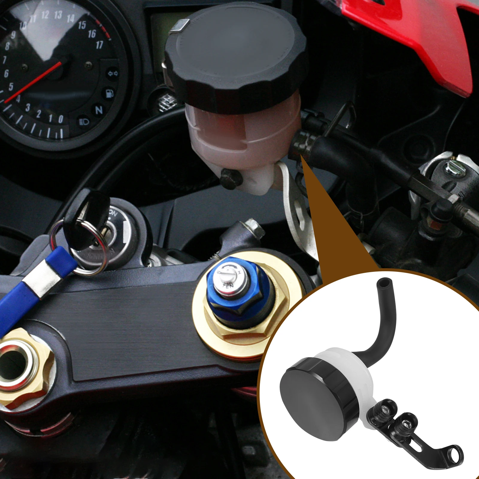 

Brake Oil Pot Motorcycle Tank Generator Gas Number Reservoir Aluminum Alloy Can Cup