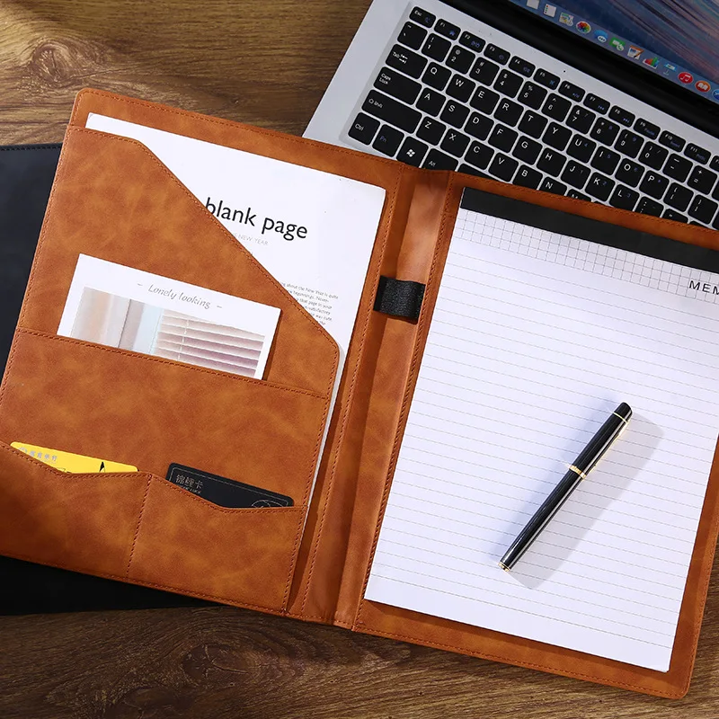 A4 Multi-Functional Document Organizer Folder Office Storage File Manager with Business Note Pad & Receipt Holder Clipboard
