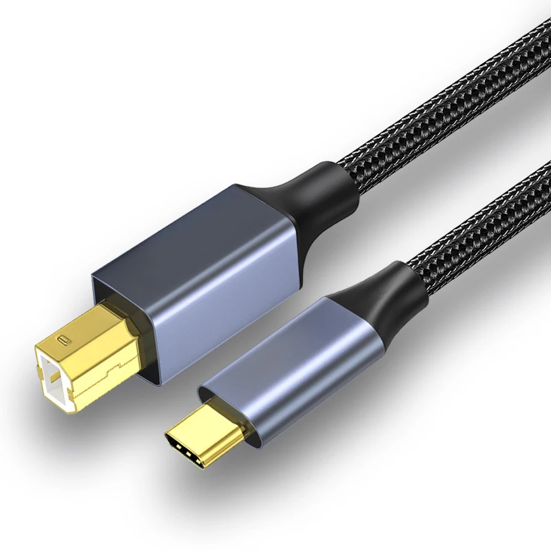 USB C к USB B 2,0 кабель для принтера, электронный орган, кабель типа C USB B для компьютера, ноутбука, телефона, факсимильного аппарата, универсальный сканер