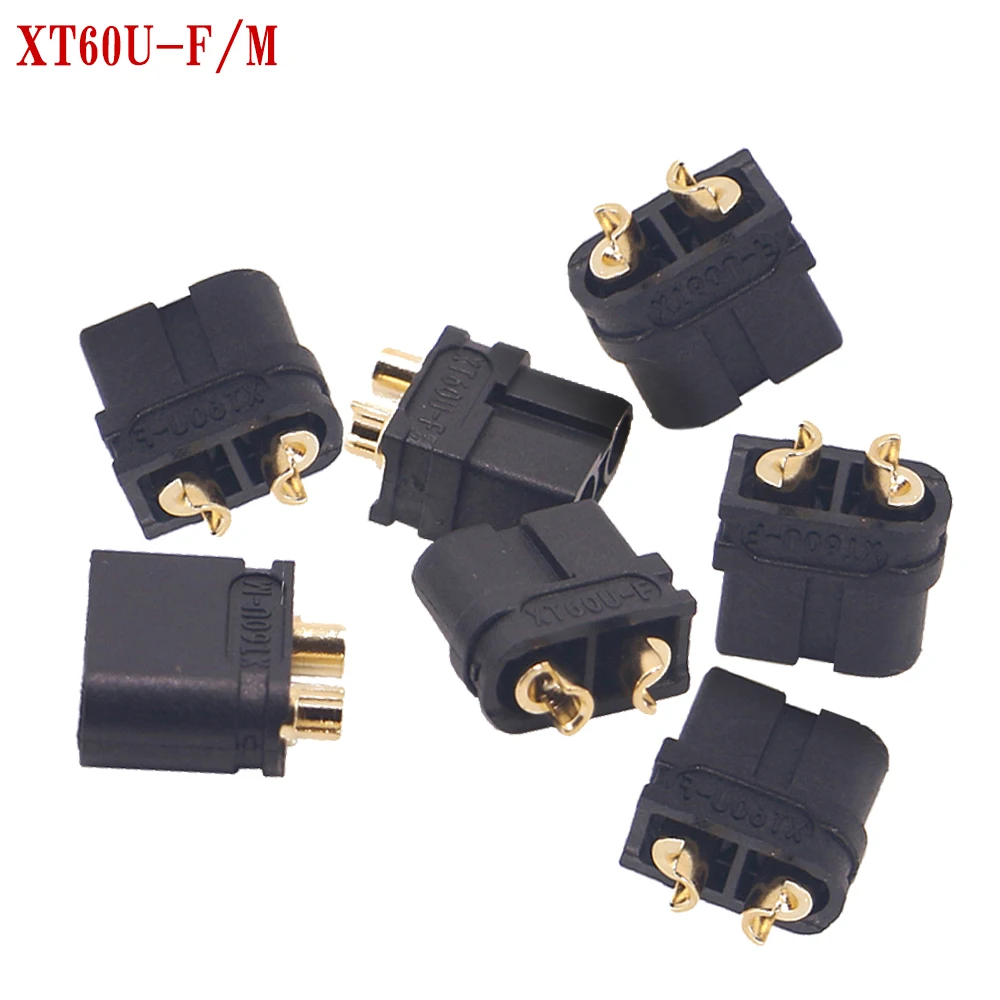 XT30U Yellow XT60U Black Plug Male Female Bullet Connectors Amass for RC Lipo Battery ESC Drone Accessories