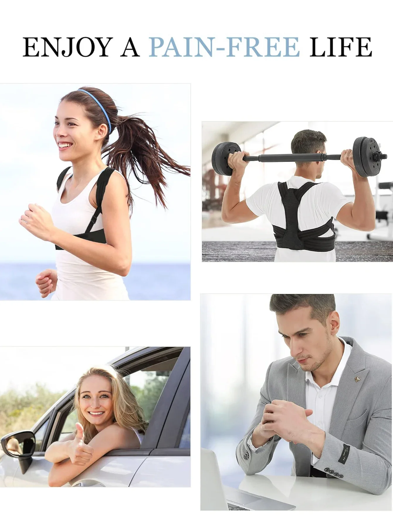 Posture Corrector for Men and Women,Adjustable Posture Brace for Back,Shoulders,Hunchback Scoliosis Correction