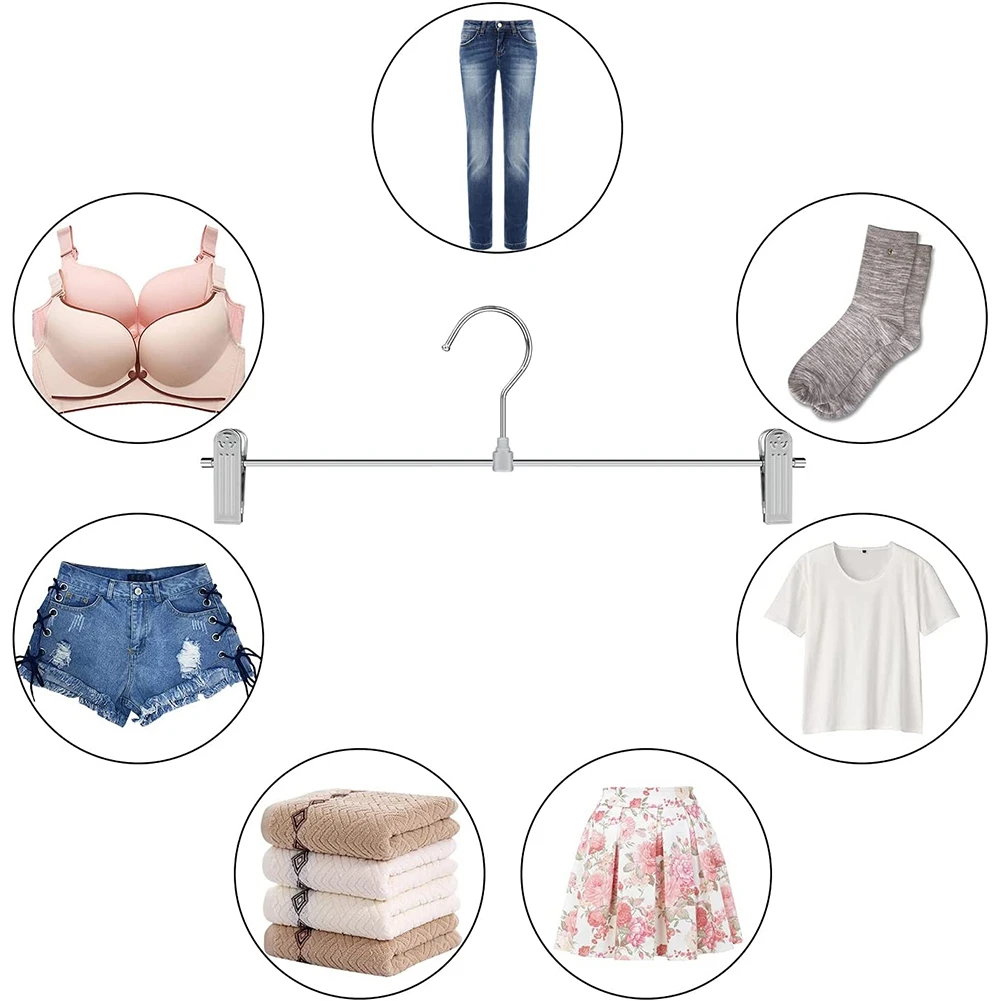 

Вешалки для брюк ABMO, вешалки для юбок с зажимами, экономия места, регулируемые вешалки с зажимами, вешалки для одежды для брюк