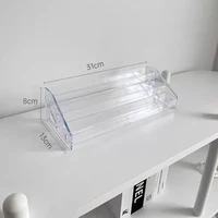 Boîte de rangement transparente, organisateur de maquillage, vitrine de cosmétiques, organisateur de bijoux, support de bureau, organisateur de maquillage Transparent 6