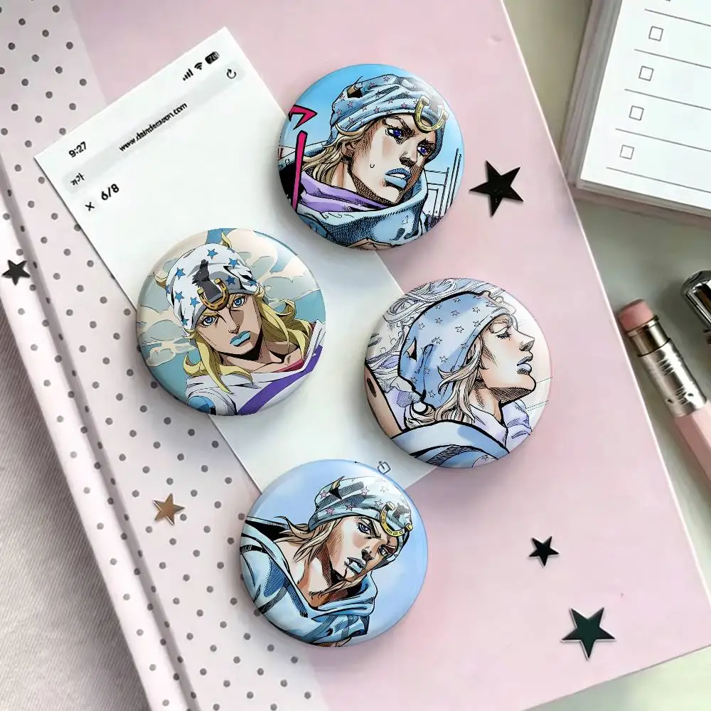 

J-Johnny J-Joestar J-Jojo Badges 25 32 44 58 75 mm Round Fans Collect Friends Gifts Brooch Souvenir