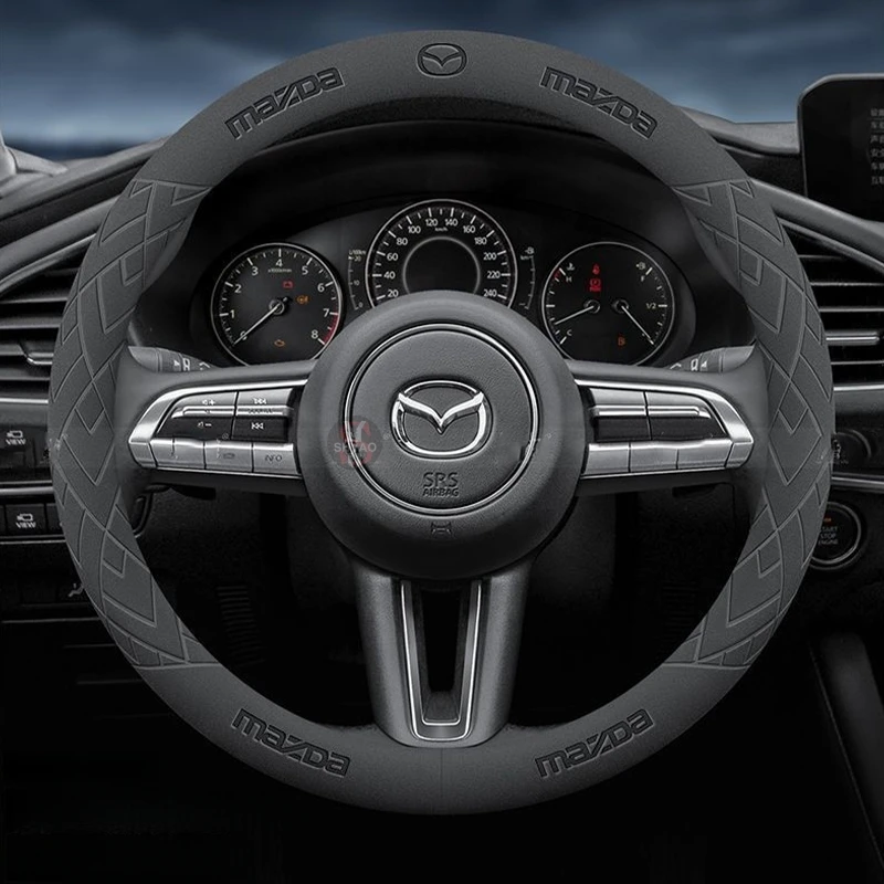 

Suede Car Steering Wheel Cover for Mazda 3 5 Axela CX5 CX8 CX9 MX5 RX8 RX7 BT50 CX50 CX4 CX30 EV Atenza Mazda 6 Car Accessories