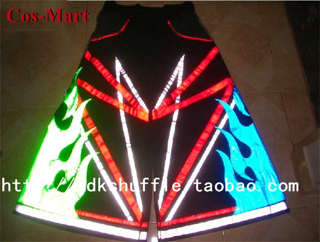 

Cos-Mart Fluorescent Pants Ghost Dance Reflective Pants Street Hip-hop Pants Night Cosplay Costume Activity Party