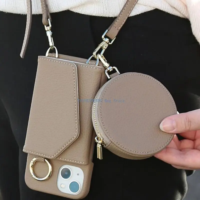 340D Unique Round Wallet PU Leather Coin Purse Change For Fashion Individuals