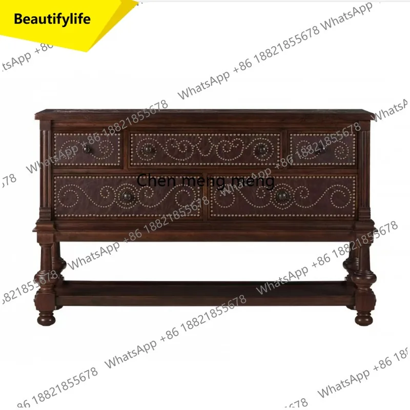 

M45 American solid wood decorative cabinet wall porch cabinet living room dining side locker