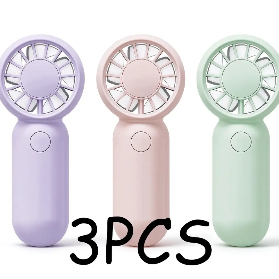 Mini USB-C Handheld Fan, 25W, 3 Macaron Colors for Travel & Outdoor