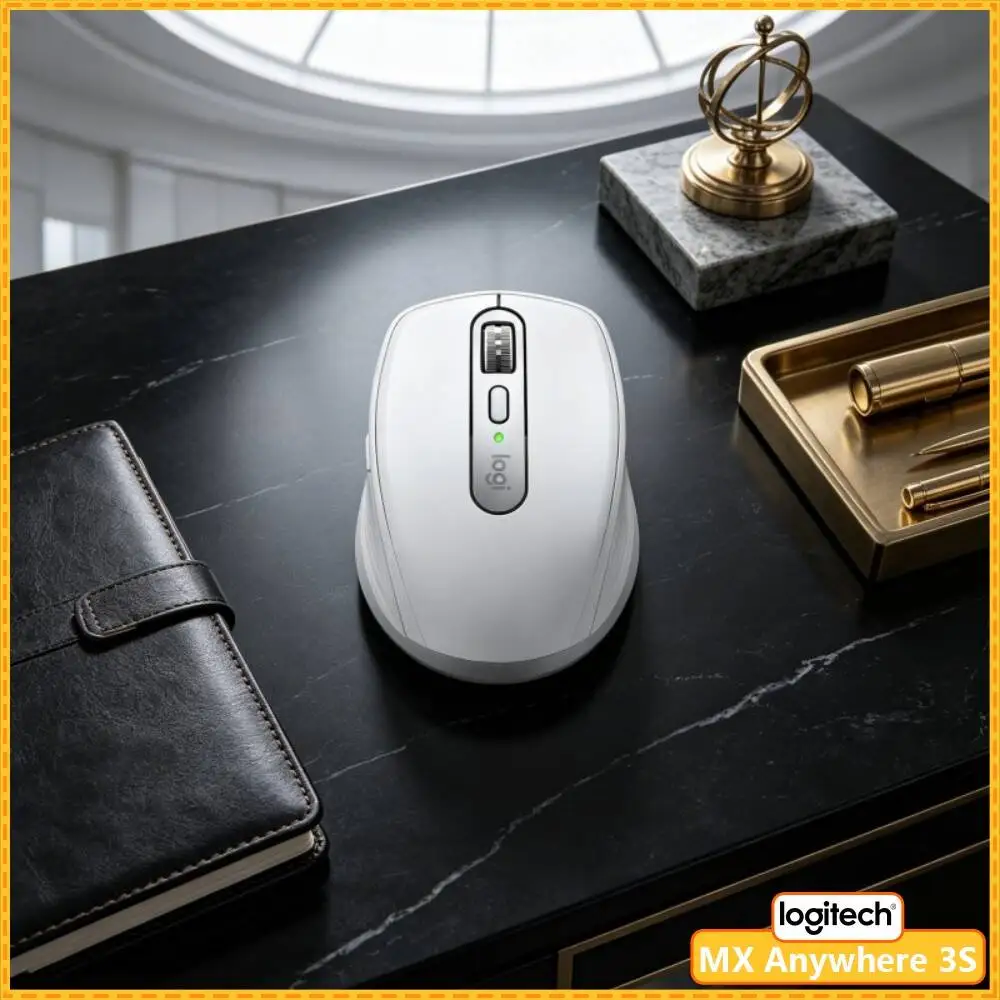 Ergonomic MX Anywhere 3S - 8K DPI, 3-Device Bluetooth, Silent Click, Perfect for Handcraft Class & Lecture Desk