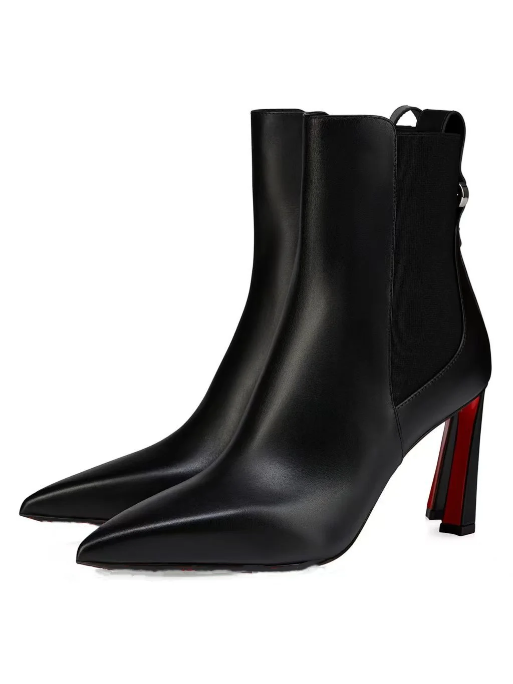 Embroidered Pointed Toe Mid-Calf Mesh Rivets Women Boots Stiletto High Heels Slip On Design Large Size Fashion Lady Shoes view 5