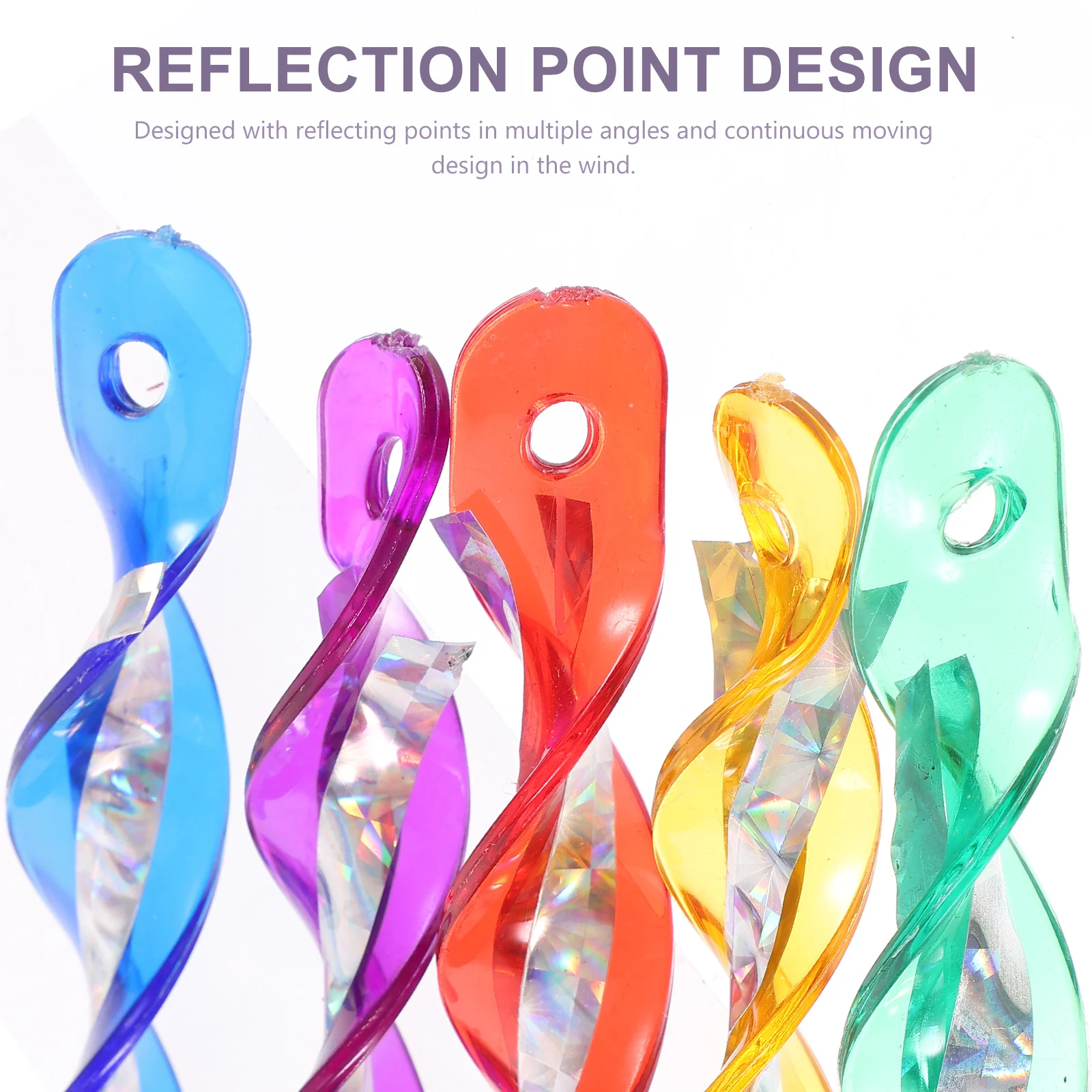 

10Pcs Anti Bird Decorative Strips Outdoor Bird Reflectors for Outside Garden Lawn Pond Airport Pigeon Deterrent Spiral Scare