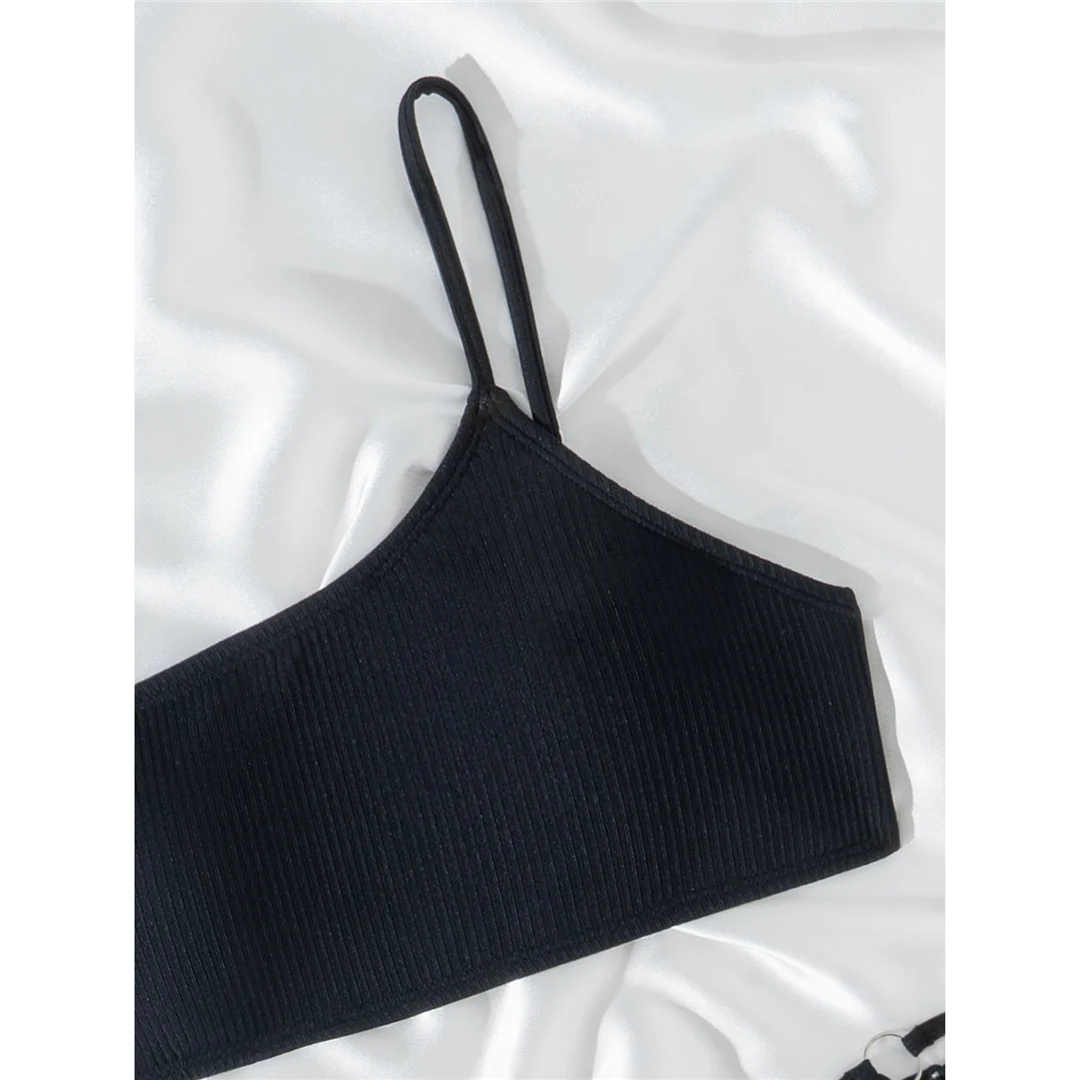 Neuer asymmetrischer One-Shoulder-Bikini mit hohem Beinausschnitt, Damen-Badeanzug, zweiteiliger Bikini-Set, Badebekleidung, Badeanzug, Schwimmanzug V6309 – Detail 12