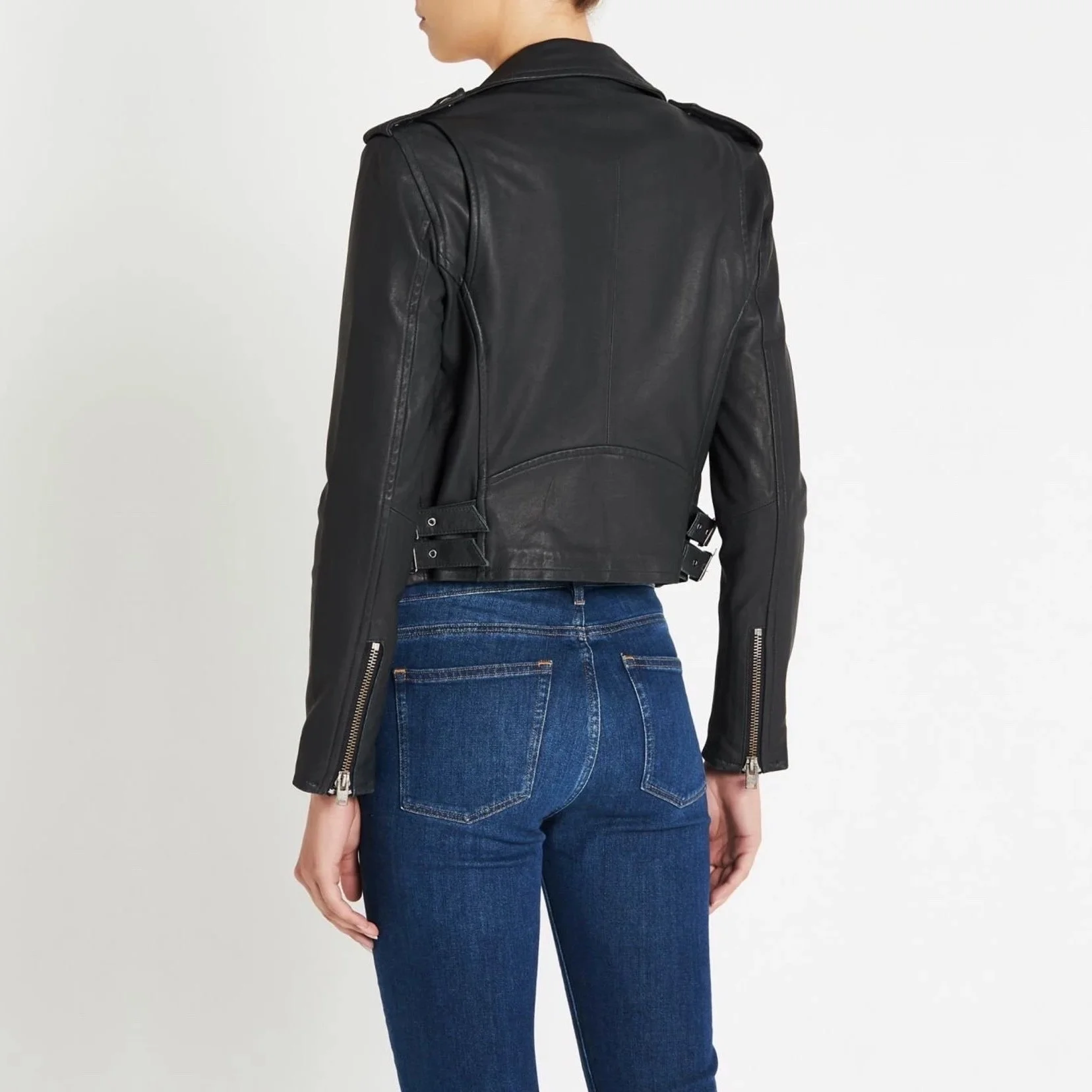 Blouson en cuir d\'agneau pour femme, Ashville, lomatéritive, français, classique, Paris, 1R0