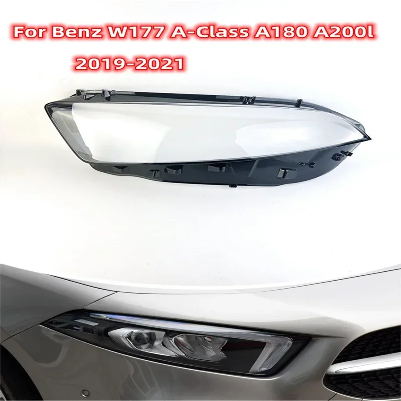 

Car Glass Headlight Cover Auto Lens Caps Headlamp Shell Lampshade Case For Mercedes-Benz W177 A-Class A180 A200L 2019-2021