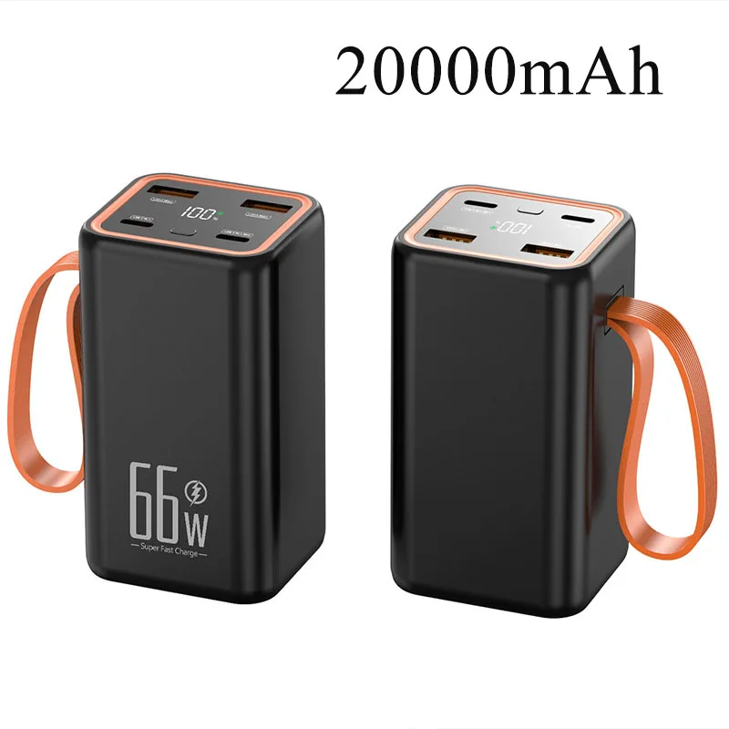 

Мини-Power Bank 20000 мАч, 66 Вт, быстрая зарядка, портативное внешнее зарядное устройство для iPhone 16 Pro, Samsung, Xiaomi, Huawei