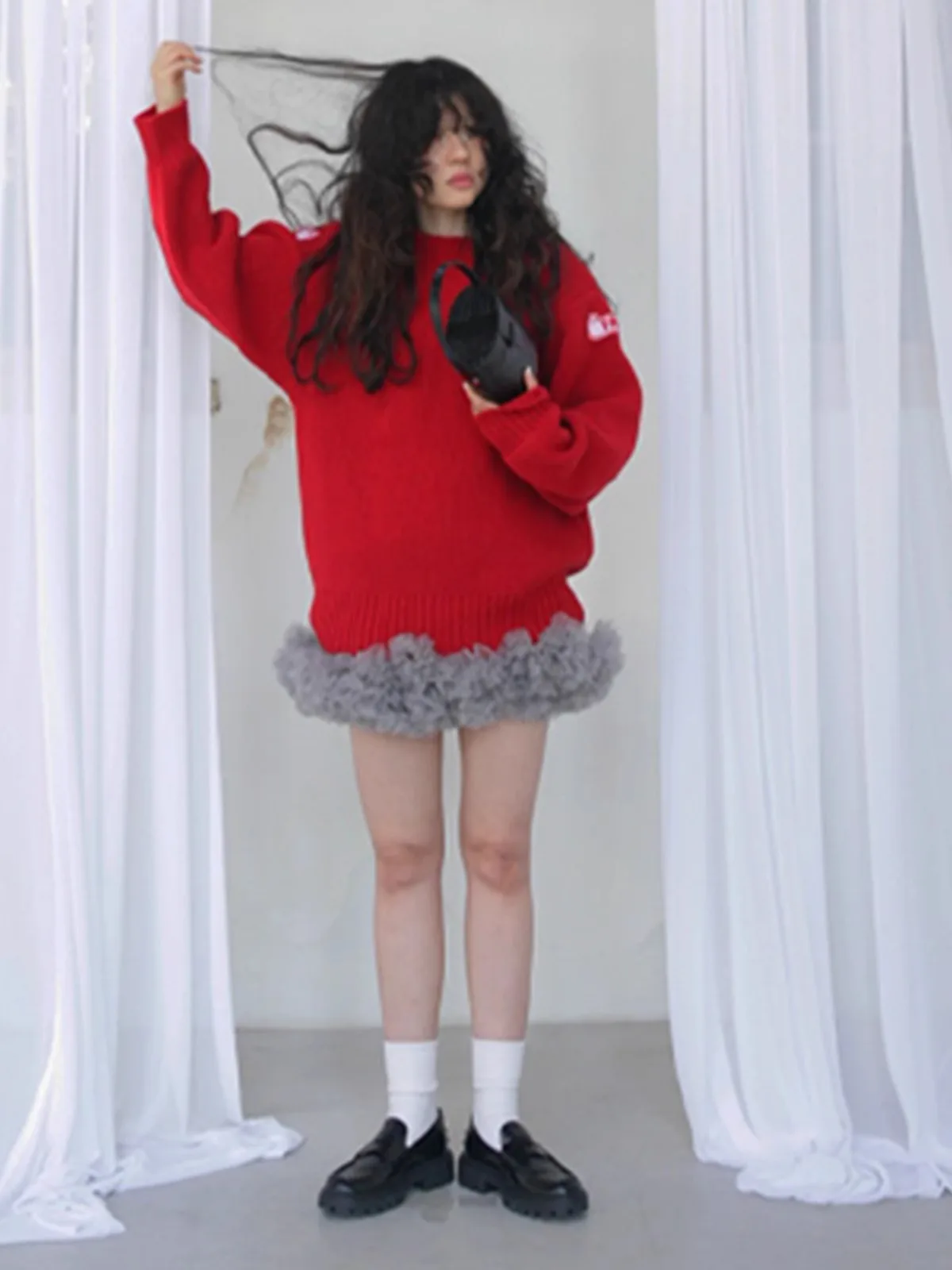 

High Waist Me Cloud Skirt ort f Body Women's Faion Commute Sle 2024 Winter Season Other Material Cosition