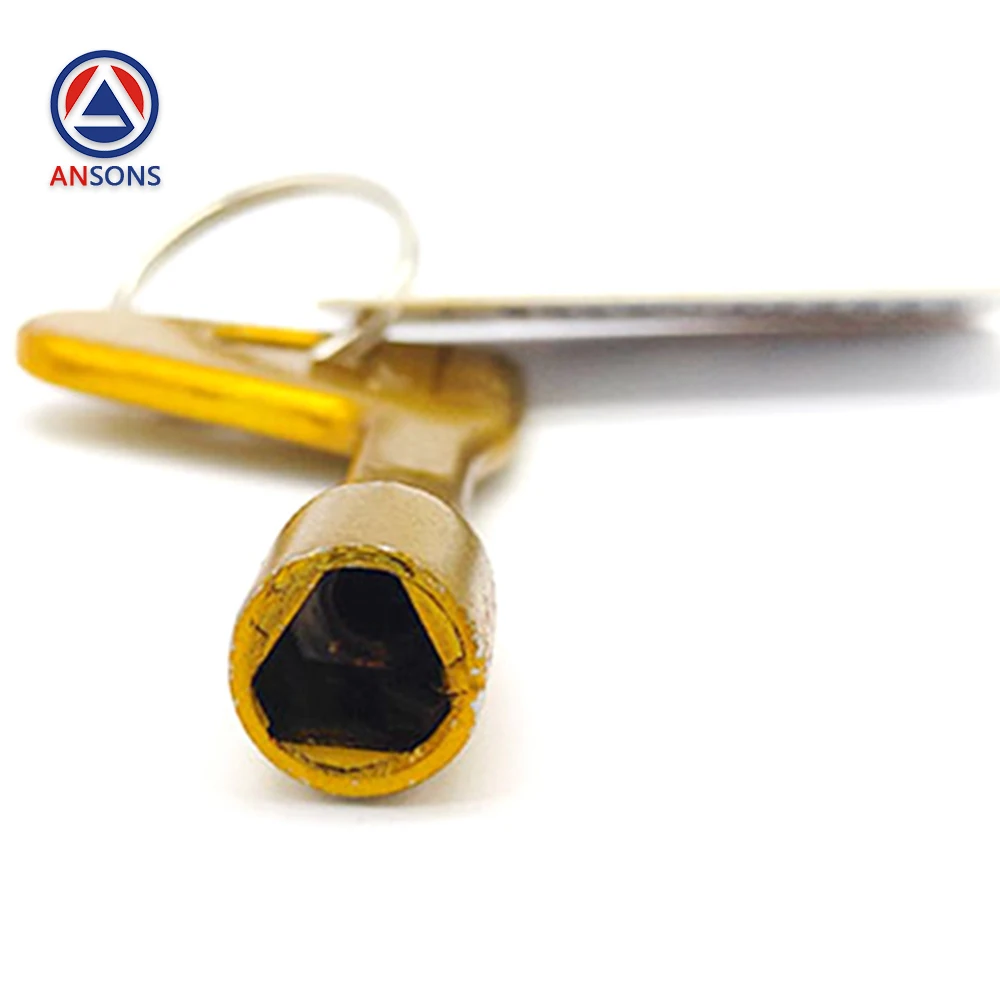 S200 THYSSENKRUPP Thyssen Elevator Triangular Key Golden Hall Door Triangle Key Ansons Elevator Spare Parts