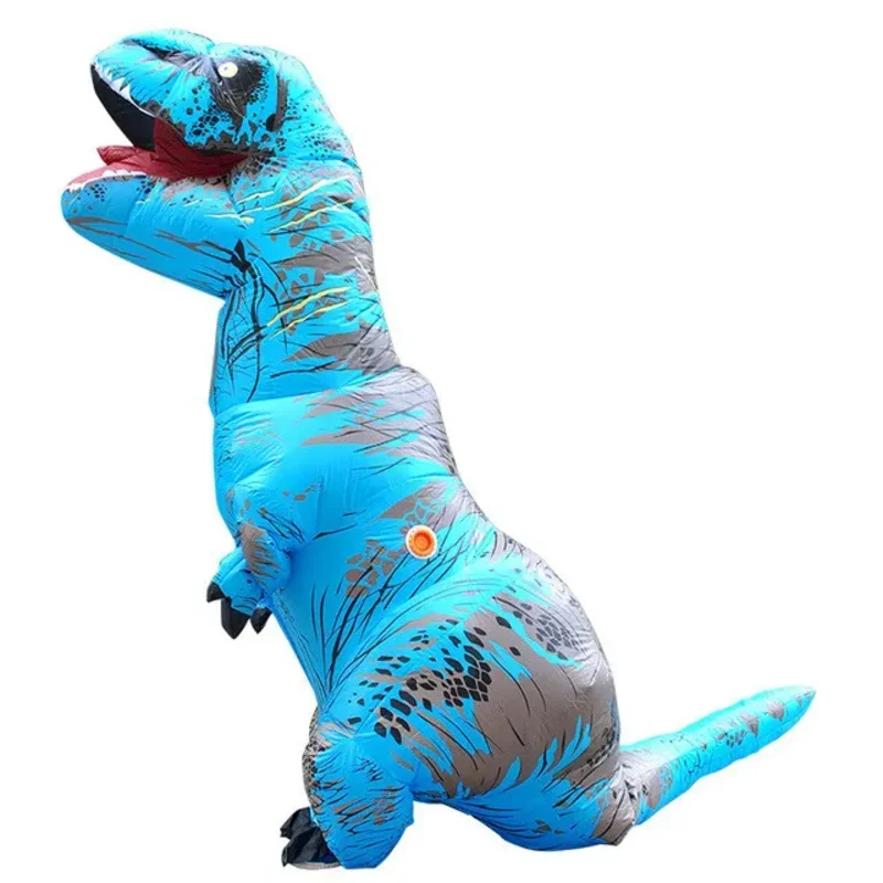 Adult Kids T-Rex Inflatable Dinosaur Suit Dress Animal Party Dino Cosplay Carnival Halloween Event Suit For Man Woman MN11