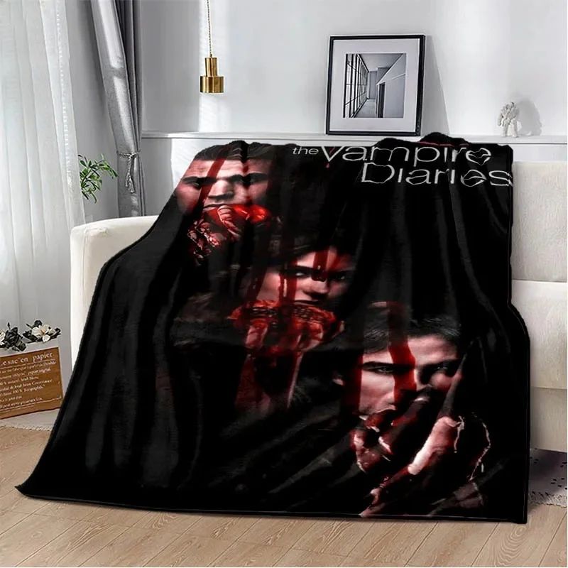 The Vampire Diaries Damon salvatore printed blanket Warm Flannel blankets Soft and comfortable blanket bed linings Birthday Gift