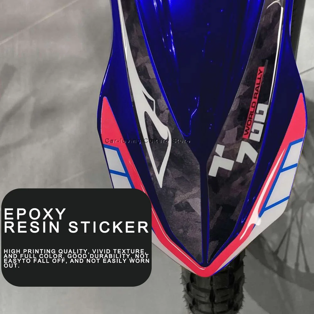 Motocicleta impermeável Fender adesivo protetor, adesivo decorativo 3D para Yamaha Tenere 700, World Rally