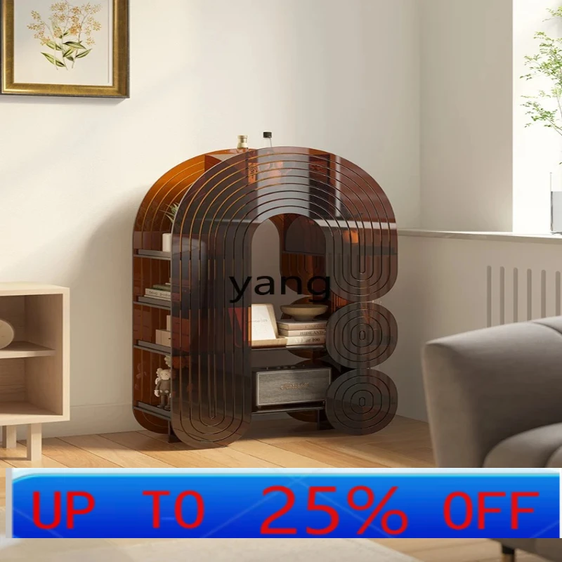 LH retro style creative acrylic magazine bookshelf living room decorative side cabinet multi-layer shelf