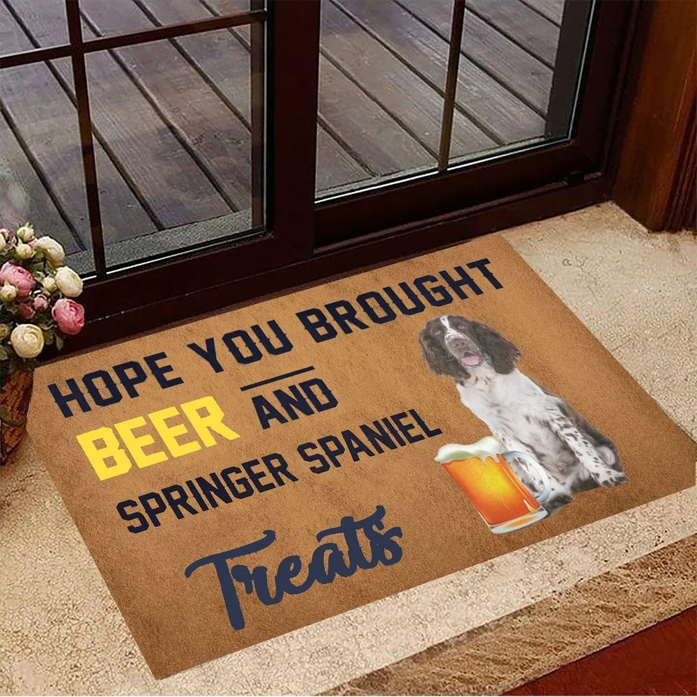 CLOOCL Hope You Brought Beer And Beagle Treats Doormat Funny Dog Doormat Gifts For Beagle Lovers 3D Print Carpet Mat Home Decor