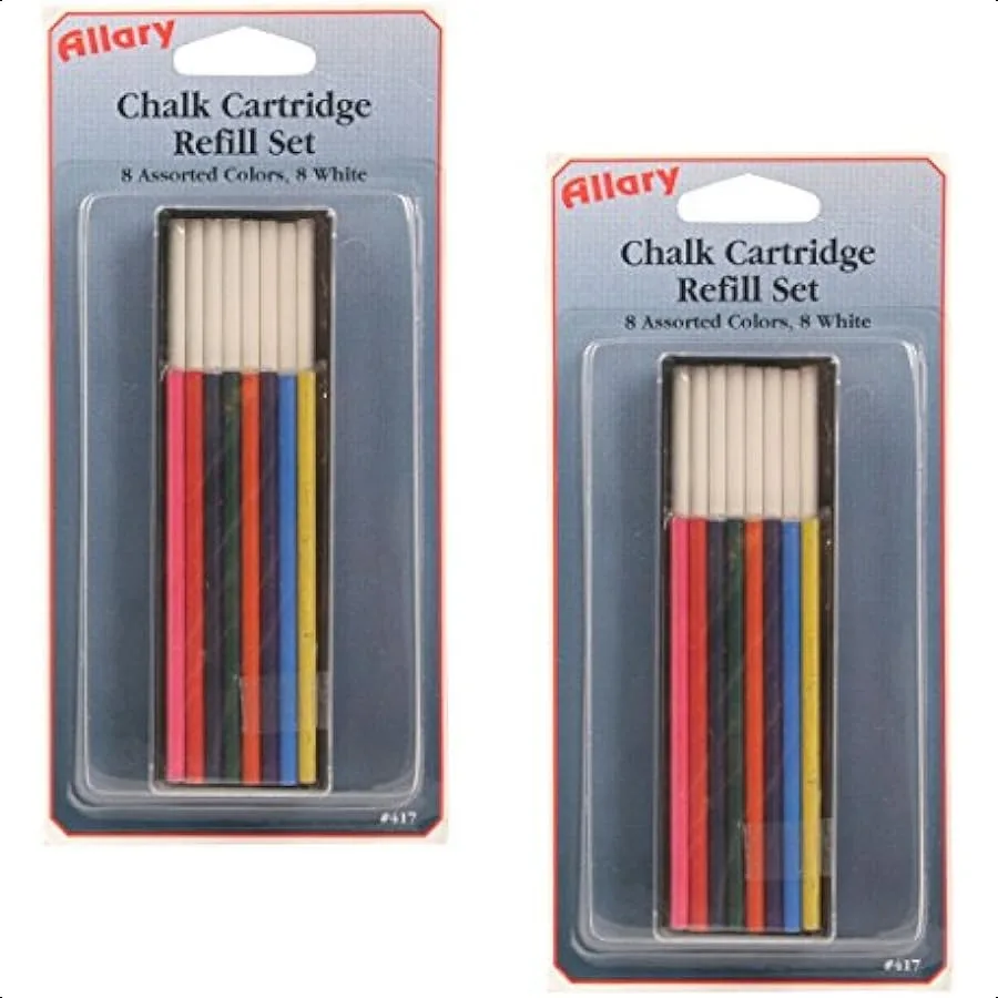 

Allary 417 Chalk Cartridge Refill Sets for Marking Fabric and Patterns MultiPacks 2 Chalk Cartridge Refill Sets