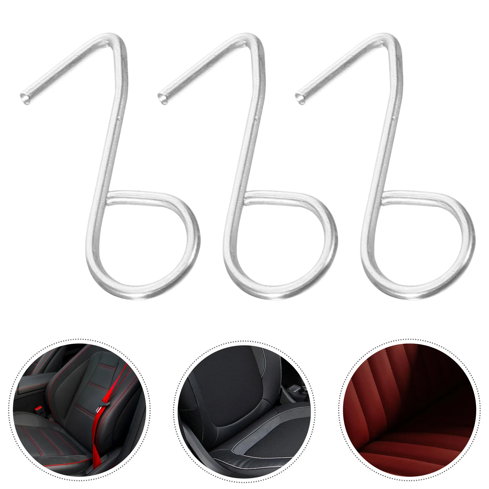 

100 Pcs Stainless Steel Car Cushion Hook Hooks Zinc Headrest Cover Installation