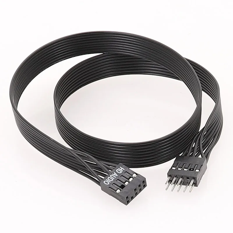 

HDAudio/USB2.0 9pin Header Computer Motherboard Front Audio Extension Cable Male To Female Connection Flat Cable