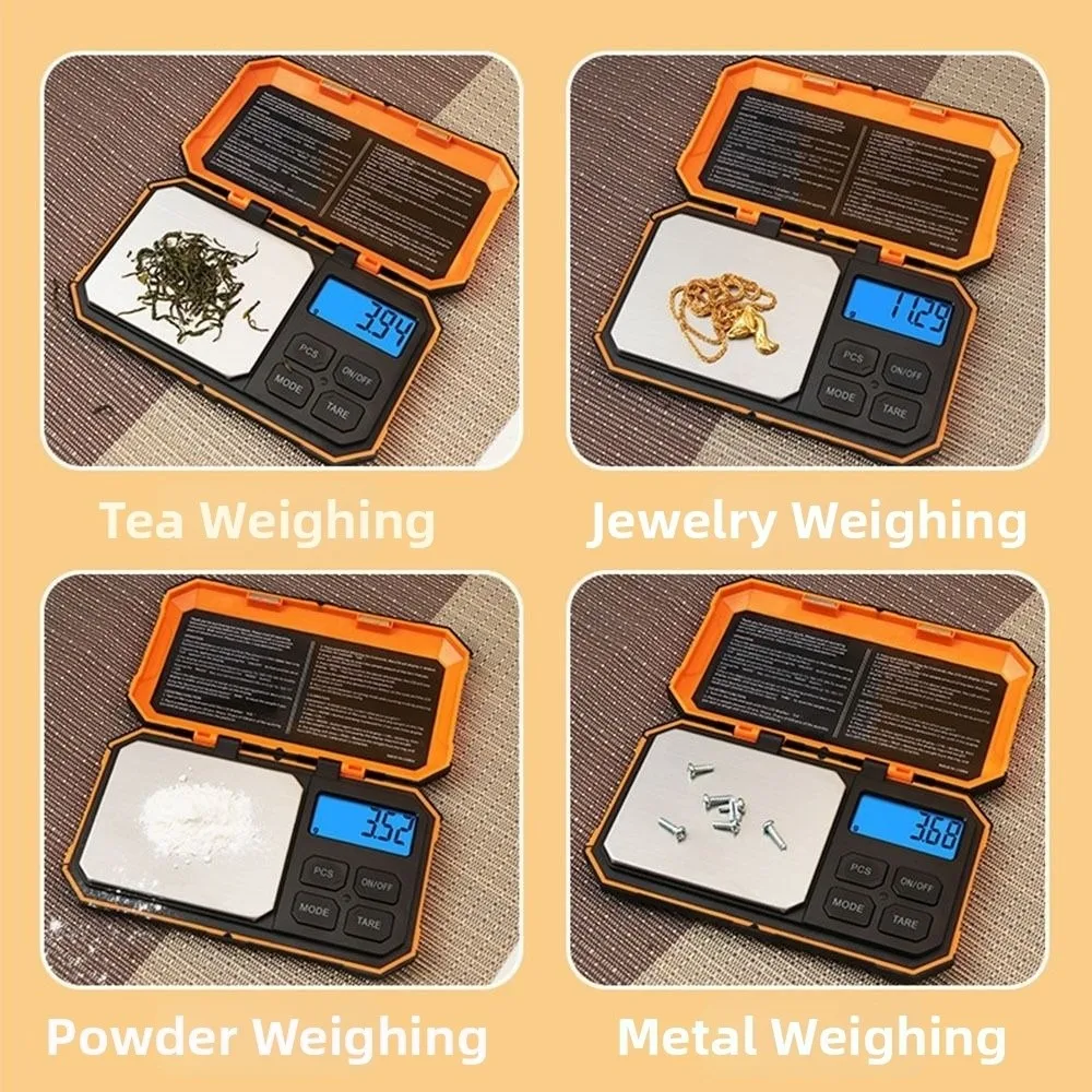 Portable 500g 0.01g Electronic Scales Graduation Balance Jewelry Scale High Precision with LCD Display Digital Scale Kitchen