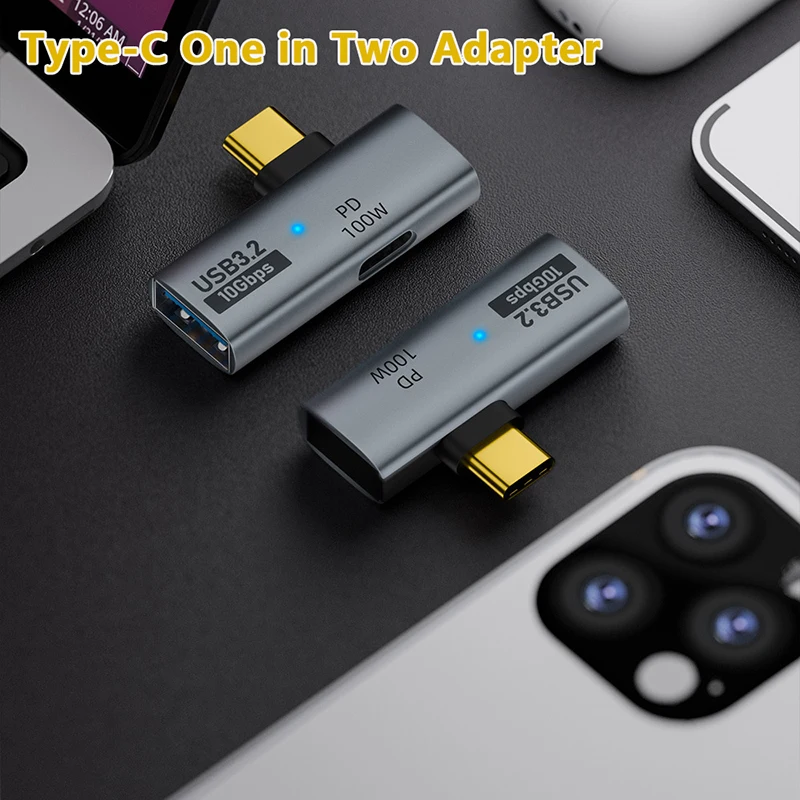 USB Type-C 10Gbps OTG 2in1 Adapter With 100W PD Charging Compatible For Steam Deck Switch Chromecast For Google TV