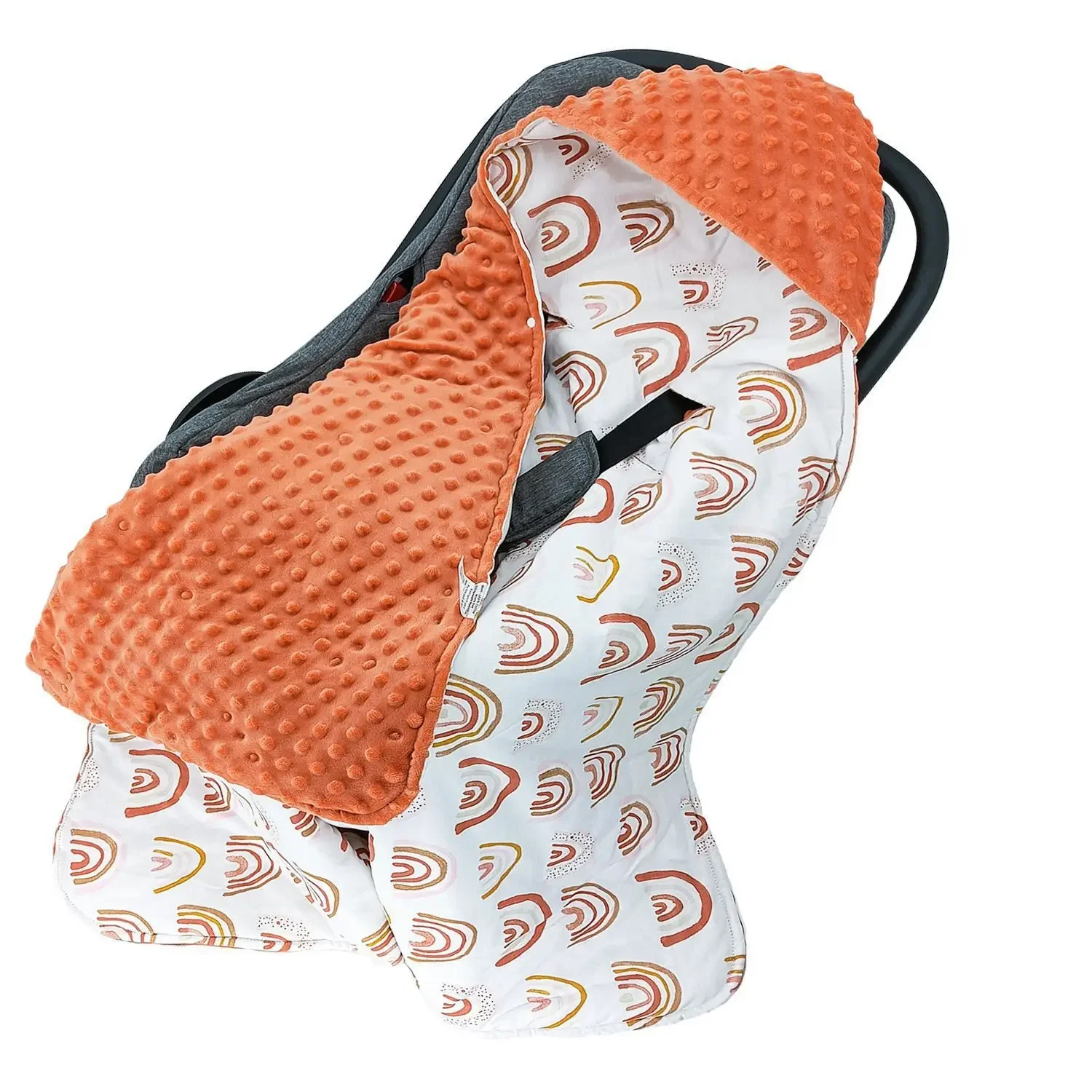 Newborn Baby Blanket With Hooded Windproof Go Outside Warm Portable Swaddle Wrap In Basket Baby Car Safety Seats For 0-3 Months