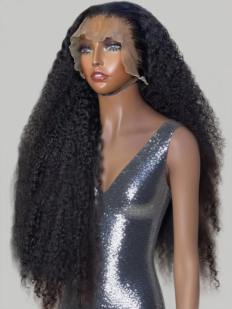 

300% Плотность 40 46 дюймов Вода Глубокая волна Фронтальный парик 13x4 13x6 HD Вьющийся парик из натуральных волос на кружеве 7x5 Бесклеевые парики Готовые к ношению