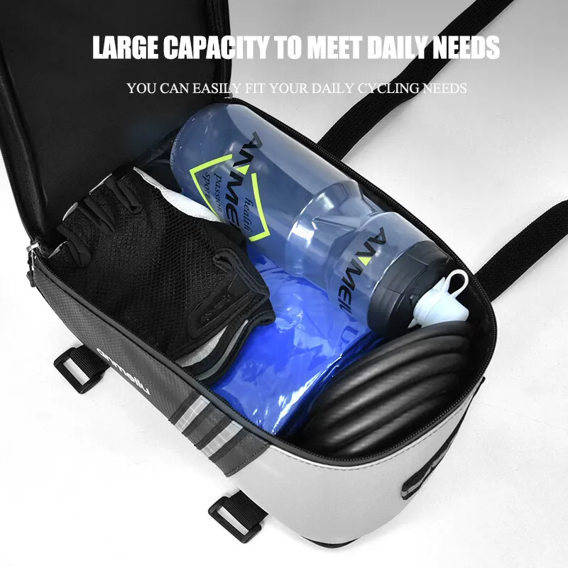 Bicycle Bags 5L Cycling Travel Trunk Bag Seat Saddle Pannier MTB Electric Bike Luggage Carrier PU Cycling Equipment Cycling Bags