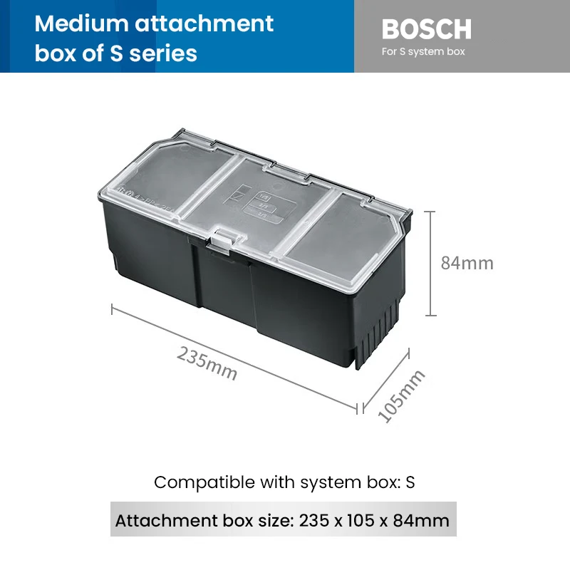 Bosch Independent Attachment Boxes Transparent Small Square Plastic Box Screw/Bagged Food Toolkit Boxes Medicine Storage Box