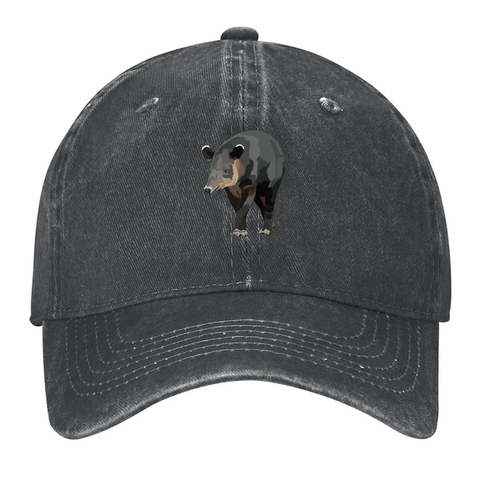 

B is for Baird’s Tapir,Tapir Artwork – Unique Tropical Mammal Illustration and Wildlife Design Baseball Cap