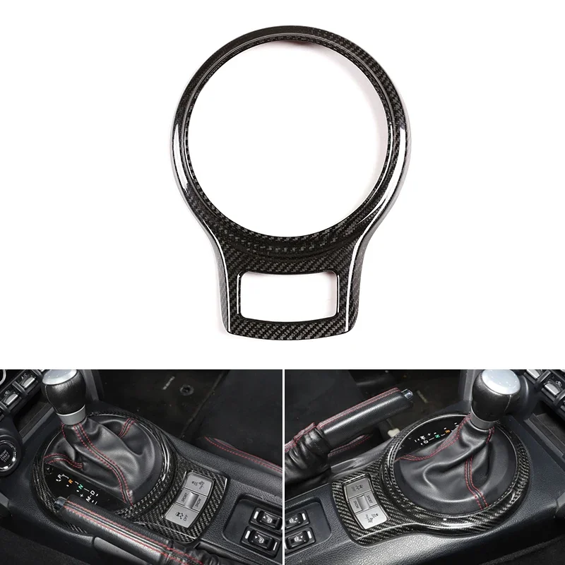 Car Styling Carbon Fiber Texture Central Gear Shift Panel Cover Trim For Toyota 86 Subaru BRZ 2012 - 2016 2017 2018 2019 2020