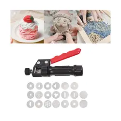 Soft Clay Extruder Crafts Different Discs Decorating Baking Modeling Hand-held for Polymer Clay DIY Clay Pottery Accessories