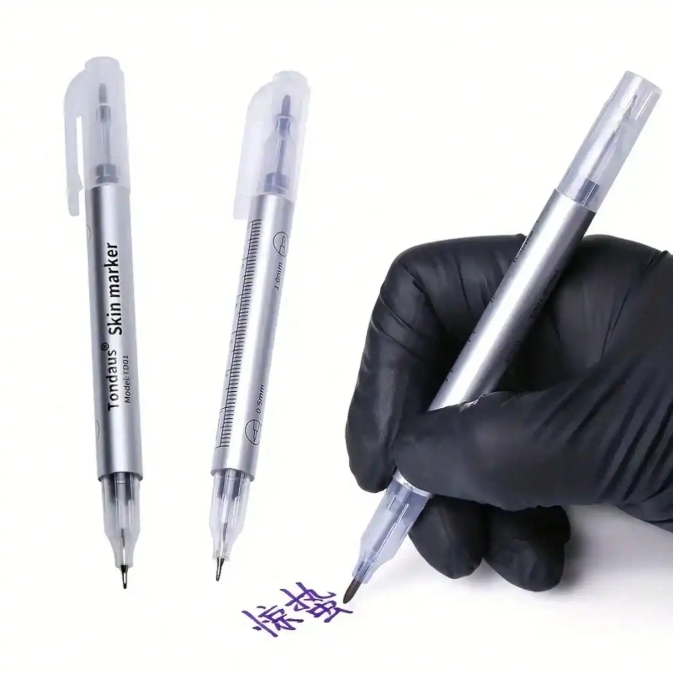 

1pc Tattoo Marker Pen, Embroidery Drawing Positioning Marker Pen, Purple, Double Ended Marker Pen