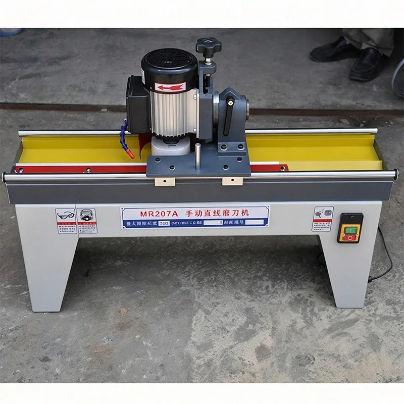 MR207A Electric Knife Sharpener, Surface Planer, Grinding Length 700MM Manual Linear Multifunction Woodworking Grinder