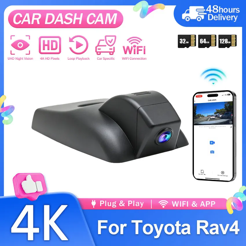 Car Dvr Plug And Play Wifi Video Recorder Dash Cam Car Dvr Camera For Toyota RAV4 4th Gen (XA40) 2016 2017 2018
