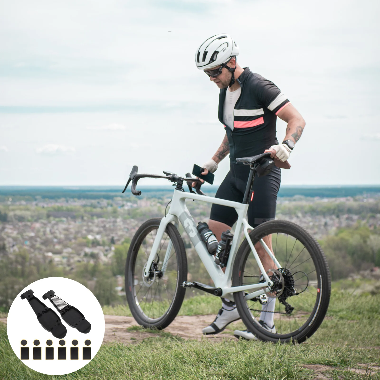 

1 set Bicycle Tire Repair Kit Heavy Duty Patch Sandpaper Mini Tools For Mountain Road Universal Portable