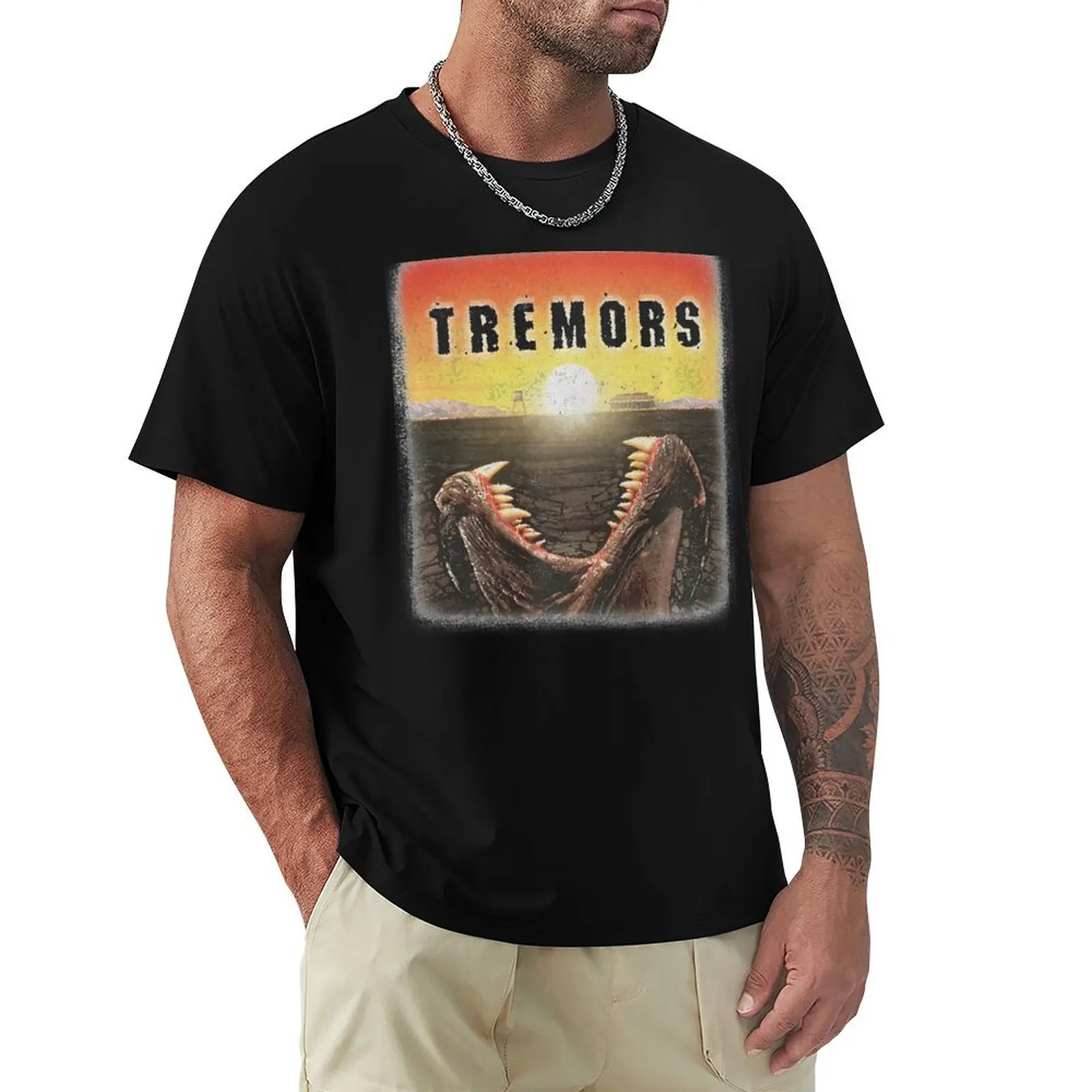 Tremors Distressed Mover T-shirt heavyweights plus size tops t shirts for men